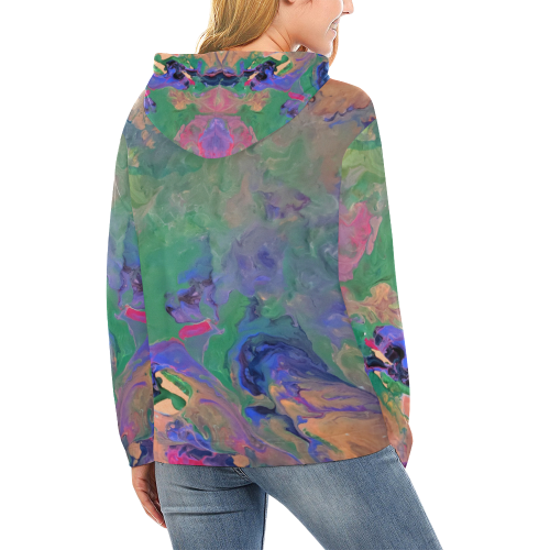 blitzenbloom All Over Print Hoodie for Women (USA Size) (Model H13)