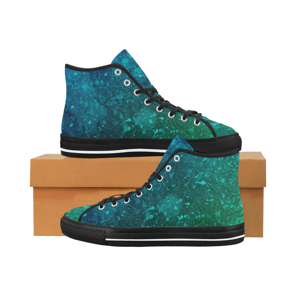 Blue and Green Abstract Vancouver H Men's Canvas Shoes (1013-1)