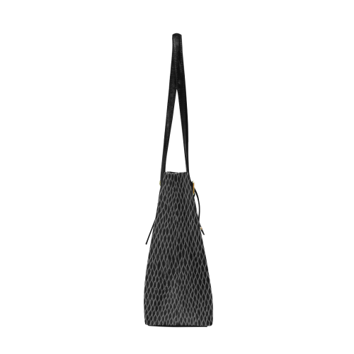 BLACK LEATHER Euramerican Tote Bag/Large (Model 1656)
