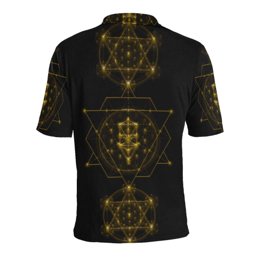 Sacred Geometry Men's All Over Print Polo Shirt (Model T55)