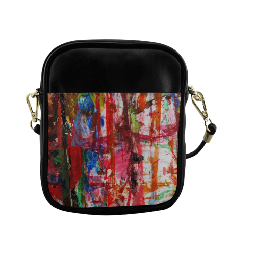 Paint on a white background Sling Bag (Model 1627)