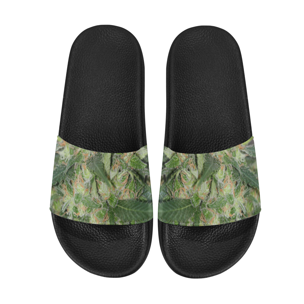 Green Crack Women's Slide Sandals (Model 057)