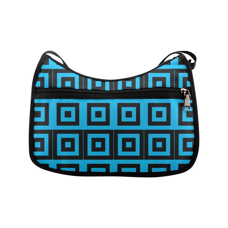 Blue-Black Pattern Crossbody Bags (Model 1616)