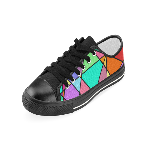 fractured glass Women's Classic Canvas Shoes (Model 018)