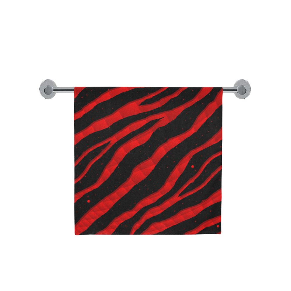 Ripped SpaceTime Stripes - Red Bath Towel 30"x56"