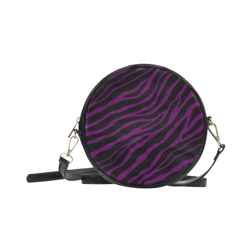 Ripped SpaceTime Stripes - Purple Round Sling Bag (Model 1647)