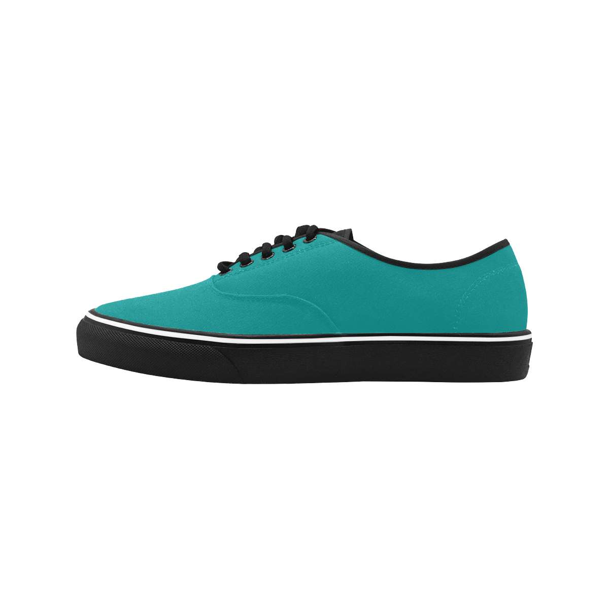 color dark cyan Classic Men's Canvas Low Top Shoes/Large (Model E001-4)