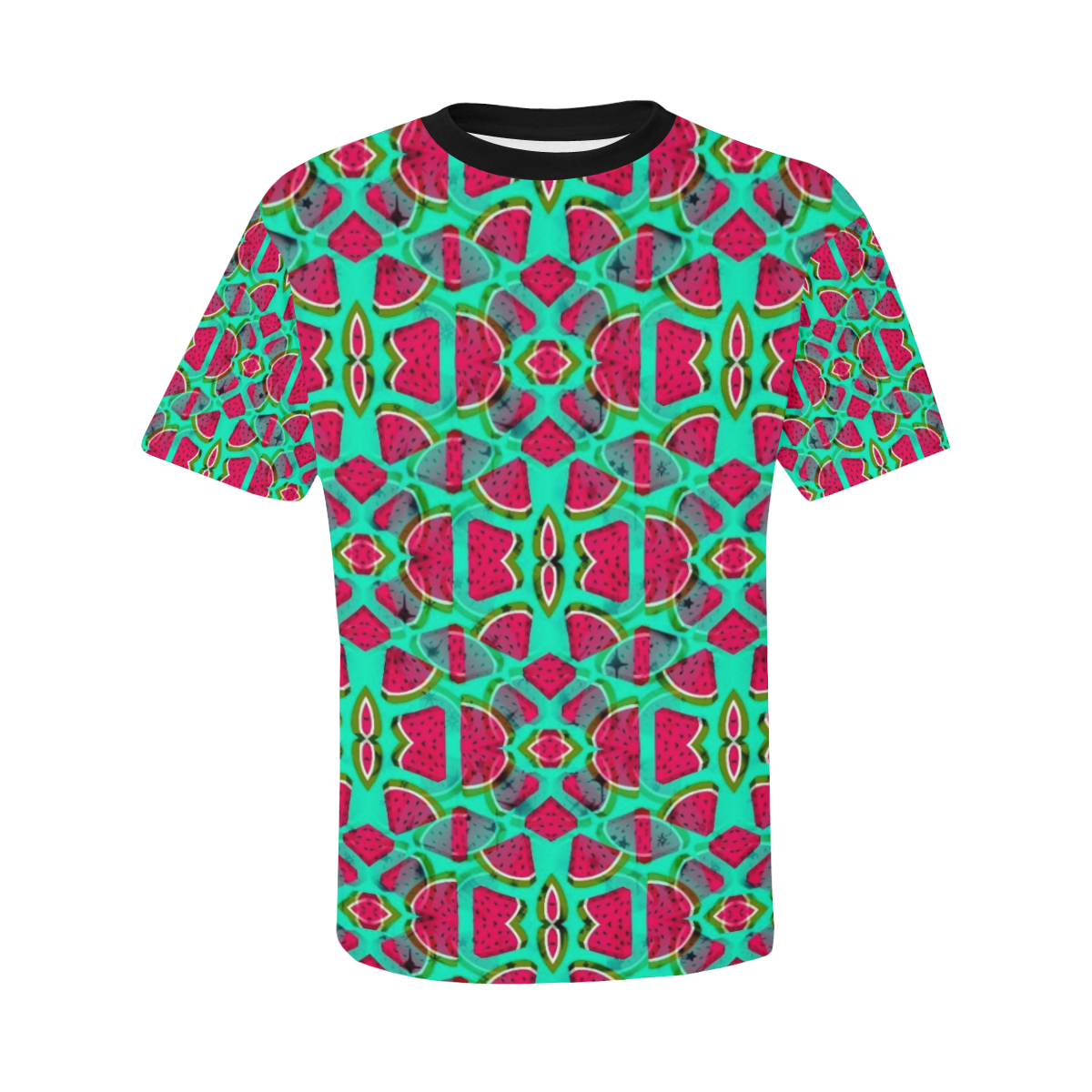 Melon Pattern by K.Merske Men's All Over Print T-Shirt with Chest Pocket (Model T56)