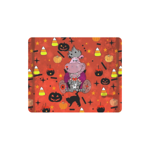 Halloween Hippo by Nico Bielow Rectangle Mousepad