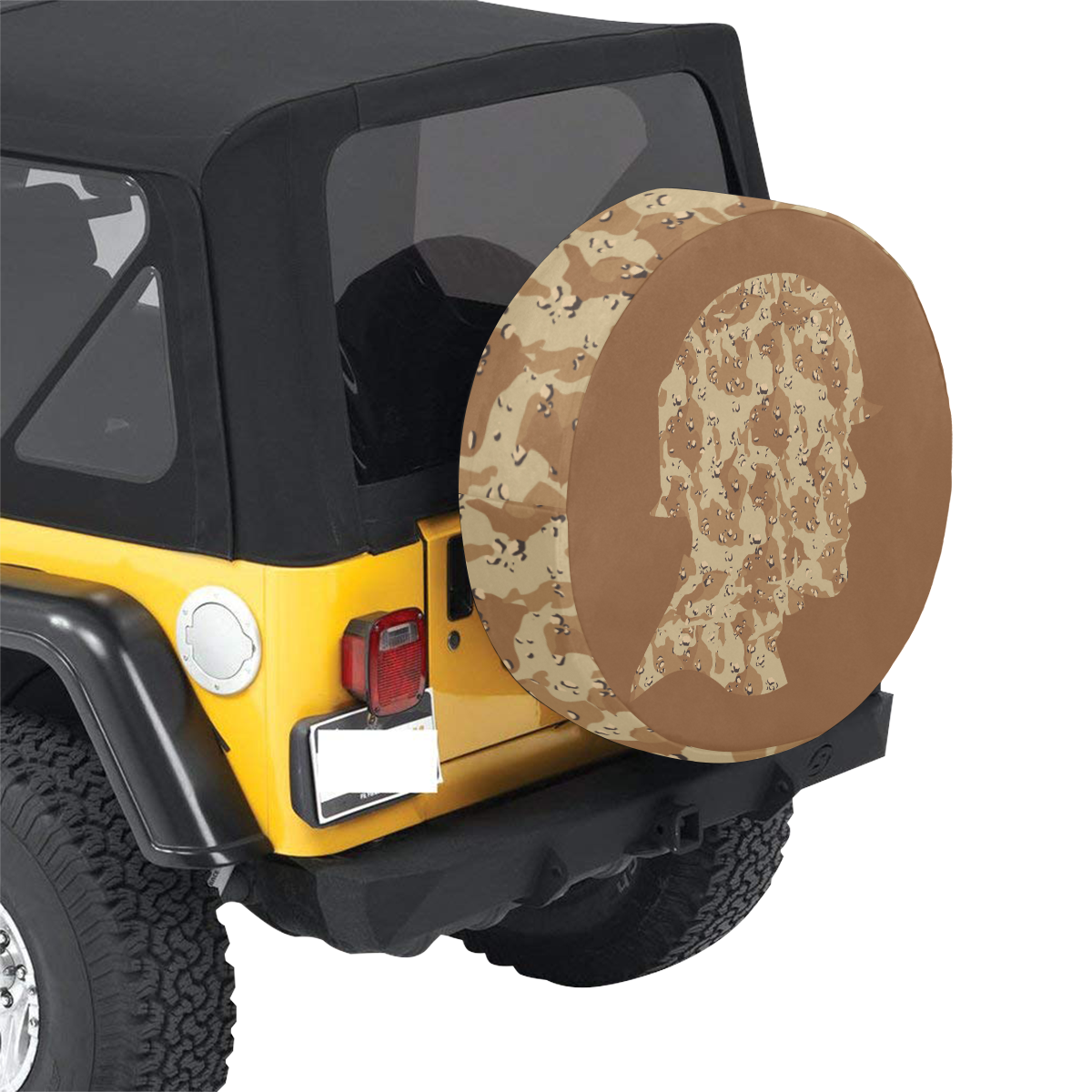 Desert Camouflage Soldier 32 Inch Spare Tire Cover