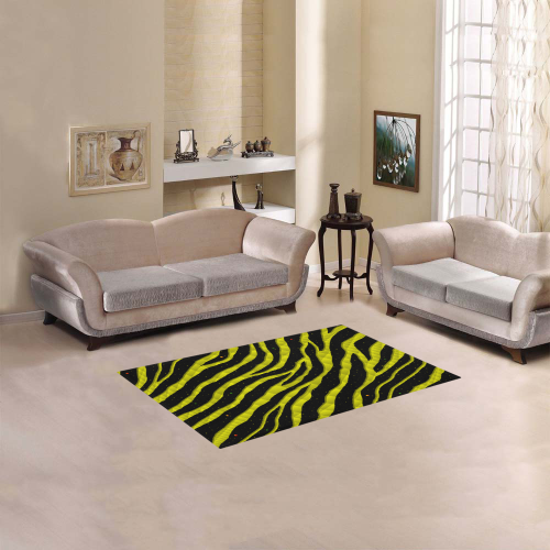 Ripped SpaceTime Stripes - Yellow Area Rug 2'7"x 1'8‘’