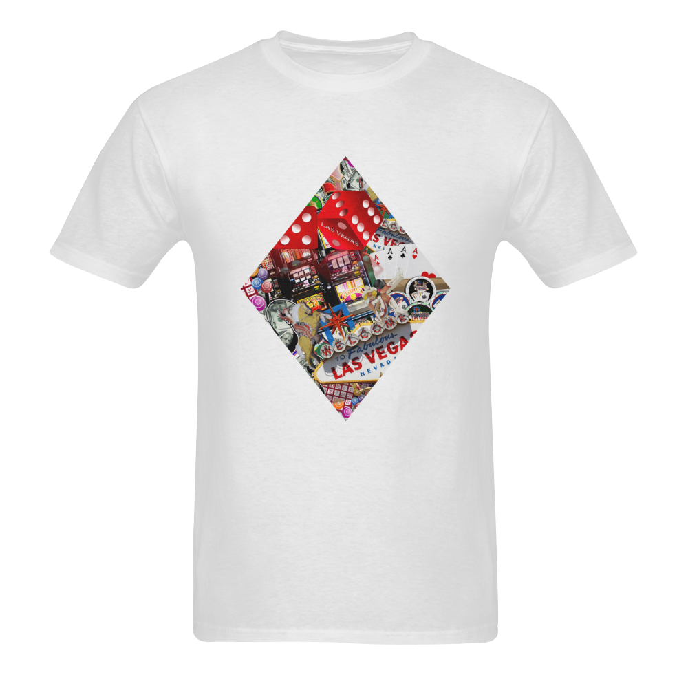 Diamond Playing Card Shape - Las Vegas Icons Men's T-shirt in USA Size (Front Printing Only) (Model T02)