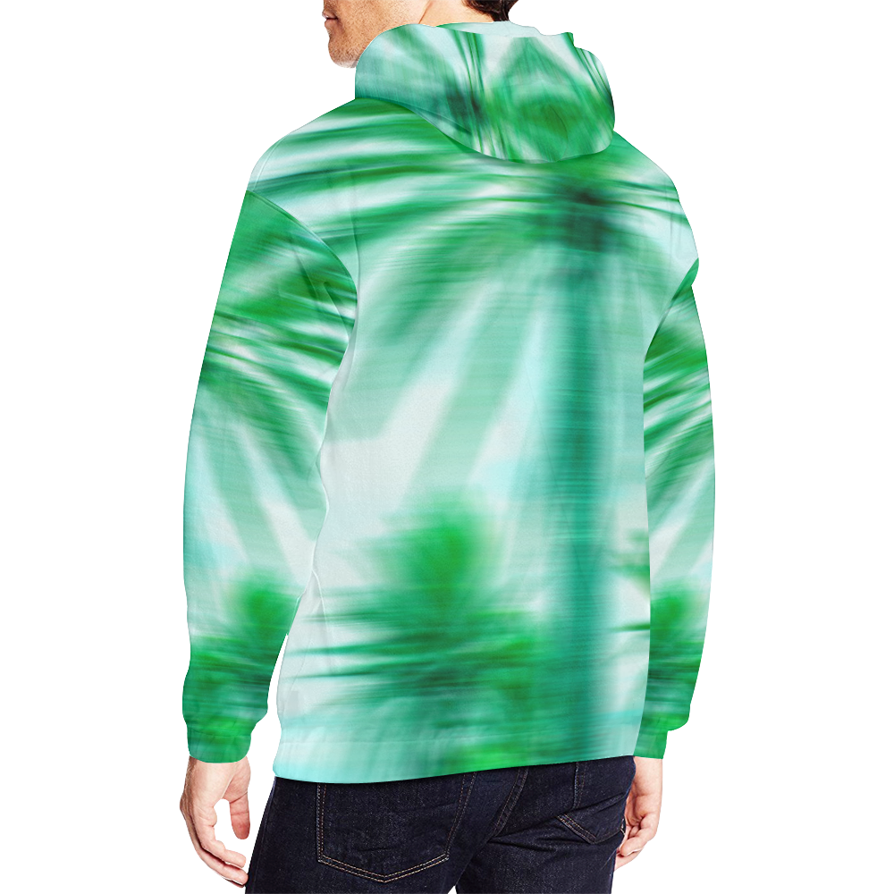 Palm Beach All Over Print Hoodie for Men/Large Size (USA Size) (Model H13)