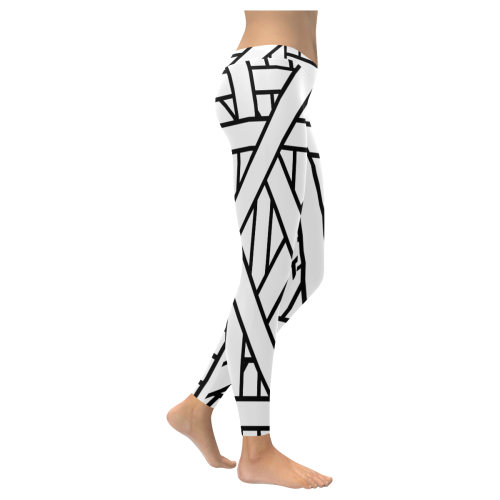strap Women's Low Rise Leggings (Invisible Stitch) (Model L05)
