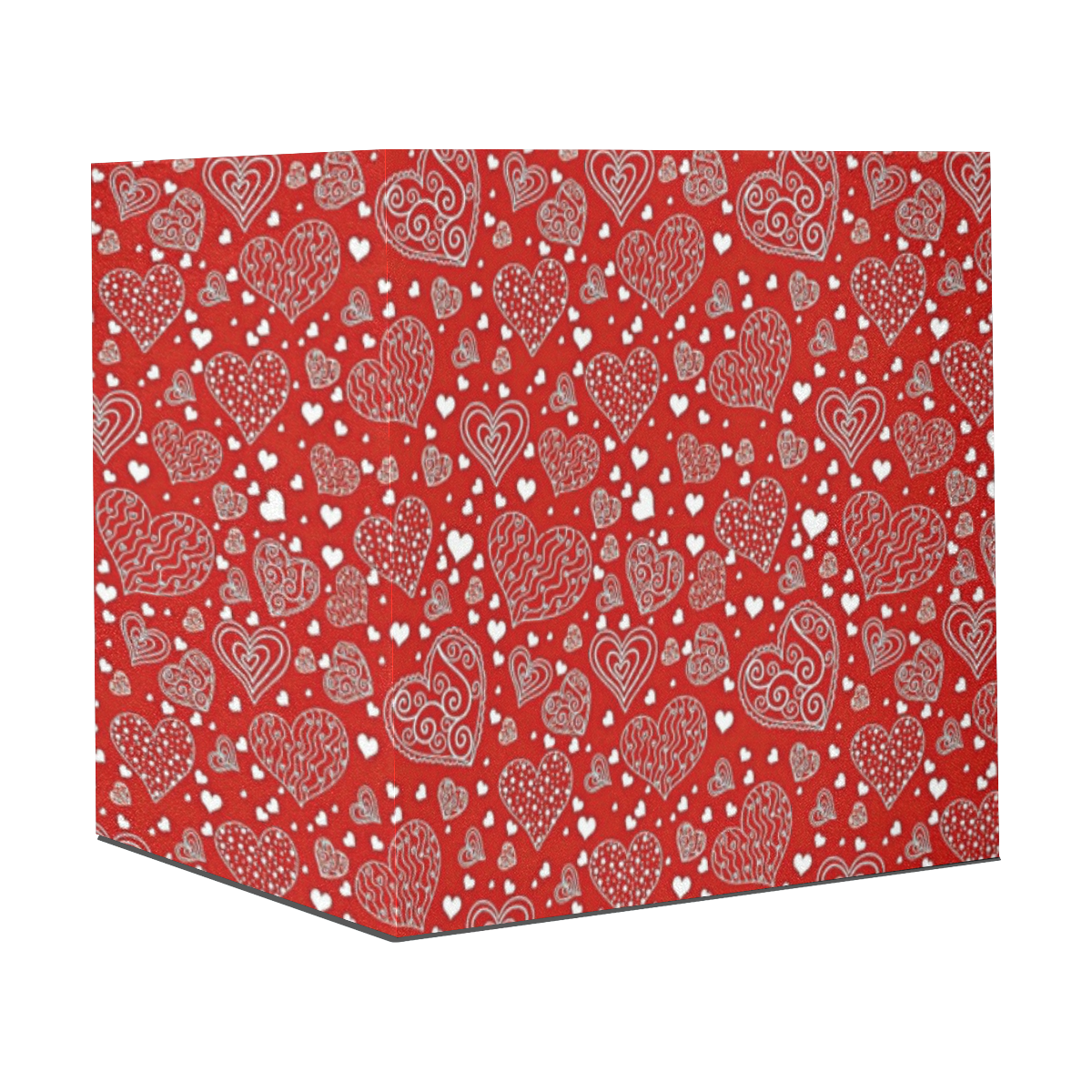 red white hearts Gift Wrapping Paper 58"x 23" (1 Roll)