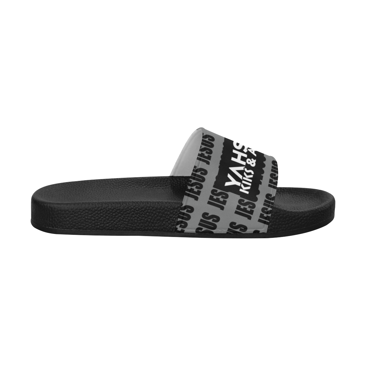 Jesus Slides (Gray) Men's Slide Sandals (Model 057)