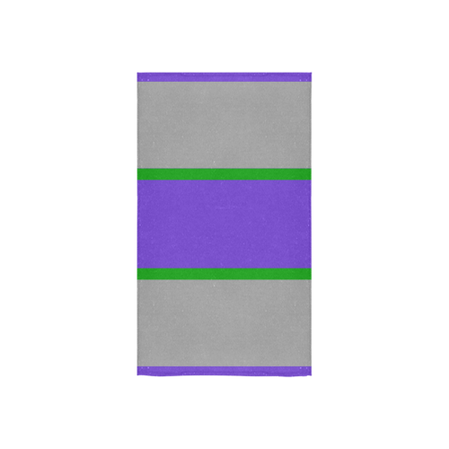 Purple, Gray and Green Stripes Custom Towel 16"x28"