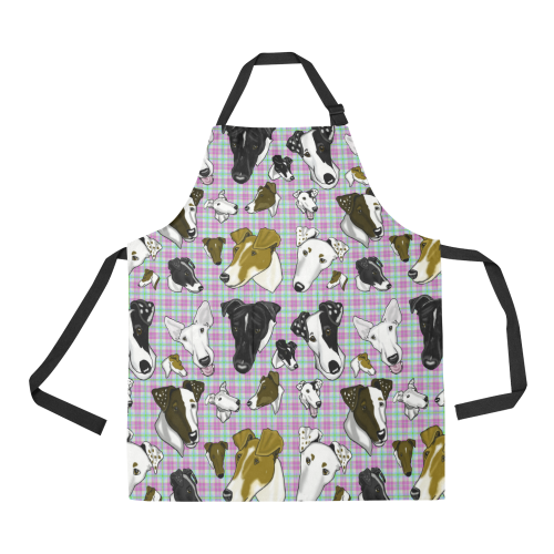 Smooth fox Terrier Plaid Pastel All Over Print Apron