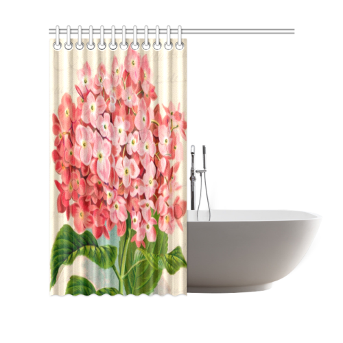 pink hydrangia Shower Curtain 69"x70"