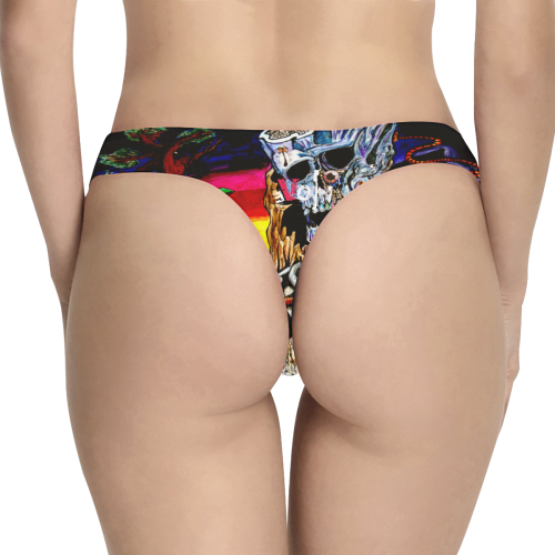 "Cycle Of Birth And Death" Thong Women's All Over Print Thongs (Model L30)