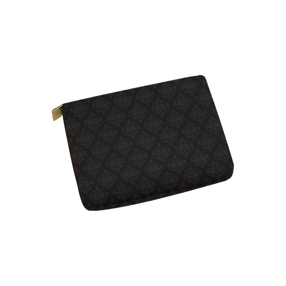 Black on Black Pattern Carry-All Pouch 6''x5''