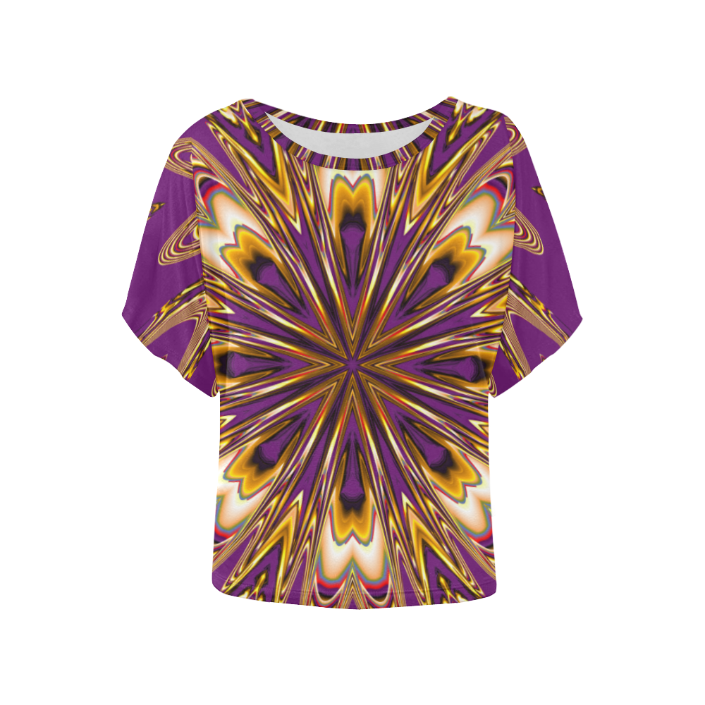 Arizona Blossom Women's Batwing-Sleeved Blouse T shirt (Model T44)