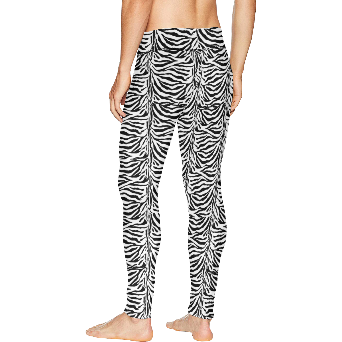 Halloween Zebra Pattern Men's All Over Print Leggings (Model L38)