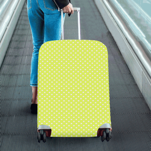 Yellow polka dots Luggage Cover/Large 26"-28"