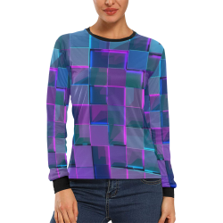 Prismic Glass Cubed Women's All Over Print Long Sleeve T-shirt (Model T51)