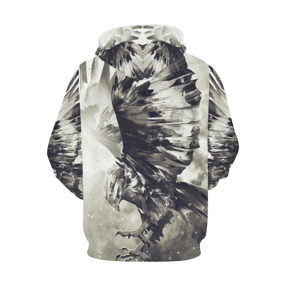 Eagle Bird Animal All Over Print Hoodie for Women (USA Size) (Model H13)