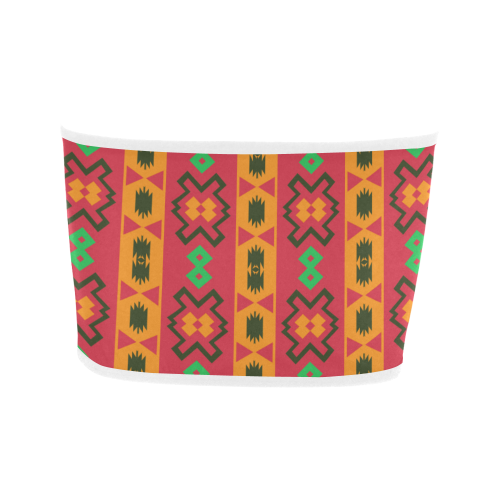 Tribal shapes in retro colors (2) Bandeau Top
