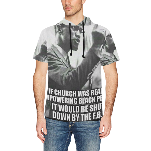 shut down church All Over Print Short Sleeve Hoodie for Men (Model H32)