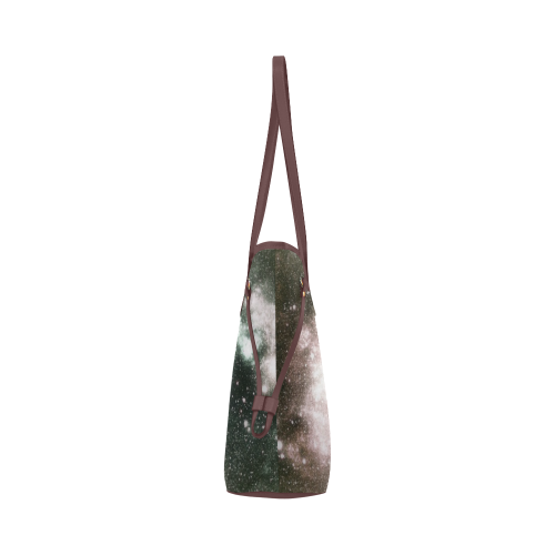Raw brown Clover Canvas Tote Bag (Model 1661)