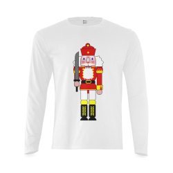 Red Nutcracker Christmas Toy Soldier Sunny Men's T-shirt (long-sleeve) (Model T08)