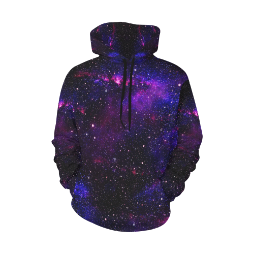 Galaxy Hoodie Space Universe Nebula Astronaut Starry Sky Hoodie All Over Print Hoodie for Men (USA Size) (Model H13)