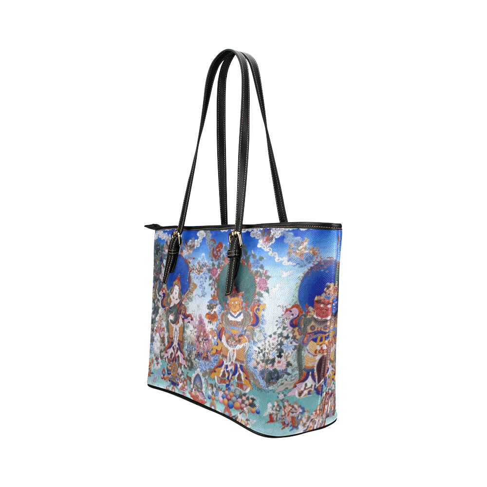 Four Heavenly Kings, by Ivan Venerucci Italian Style Leather Tote Bag/Small (Model 1651)