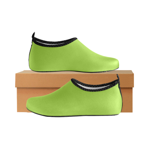 color yellow green Men's Slip-On Water Shoes (Model 056)
