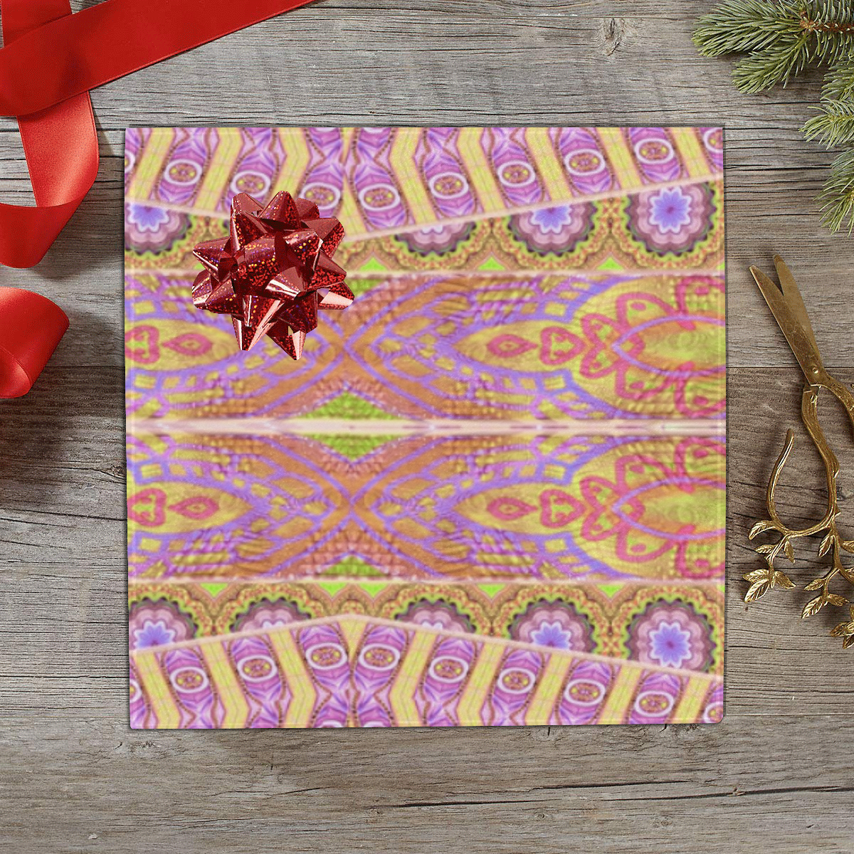 India 9 Gift Wrapping Paper 58"x 23" (5 Rolls)