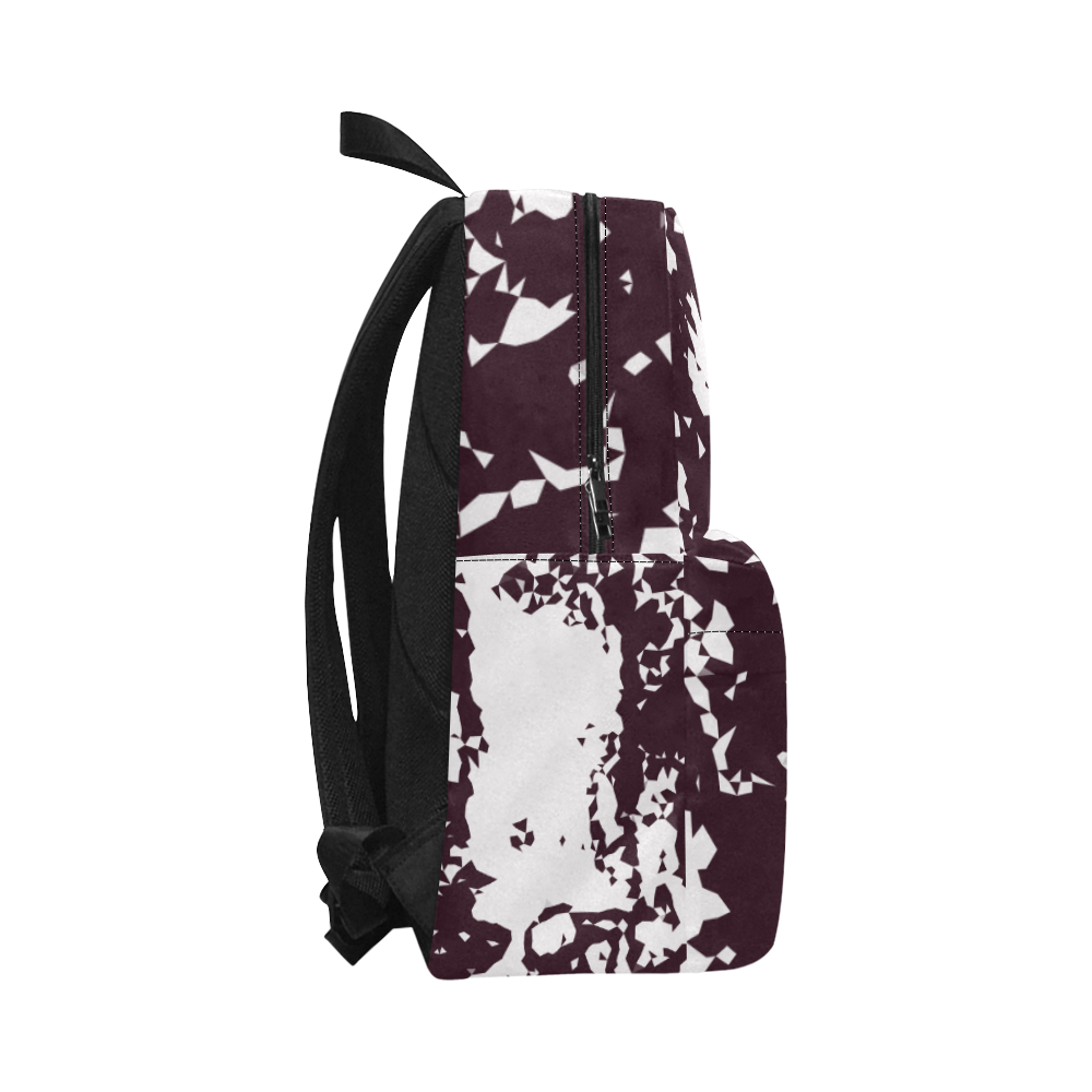 Dark Brown And White Abstraction Unisex Classic Backpack (Model 1673)