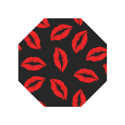 Red Lips Anti-UV Auto-Foldable Umbrella (Underside Printing) (U06)