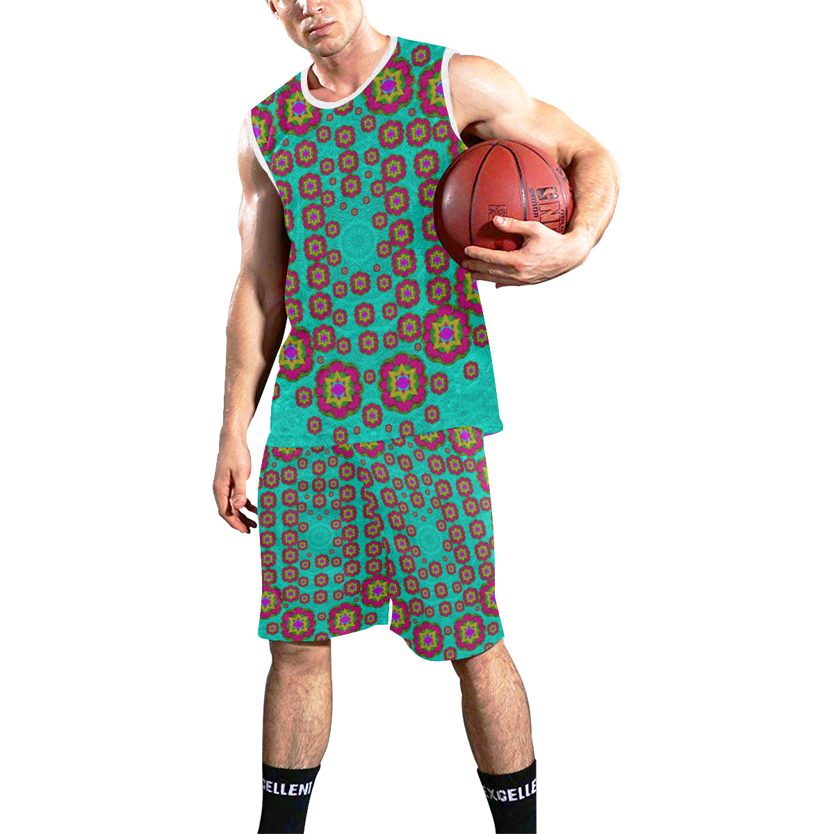 The worlds most beautiful flower shower on the sky All Over Print Basketball Uniform