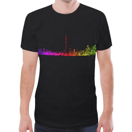 Toronto Rainbow New All Over Print T-shirt for Men/Large Size (Model T45)