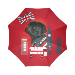 Cute Proud London Pug Foldable Umbrella (Model U01)