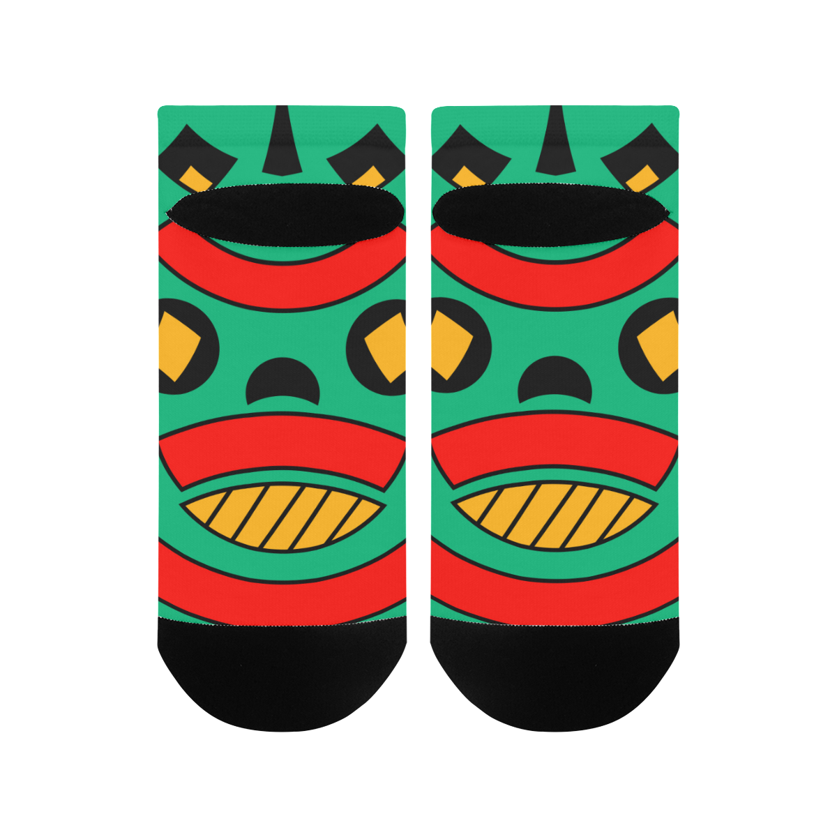 African Scary Tribal Men's Ankle Socks