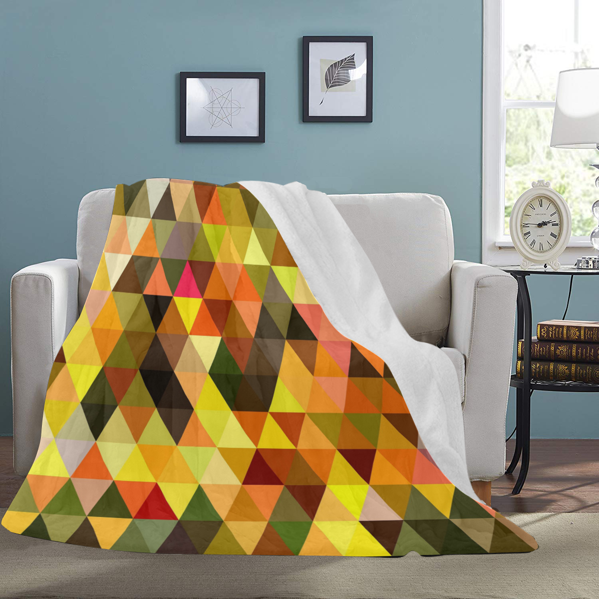 Fall Mosaic Ultra-Soft Micro Fleece Blanket 70''x80''