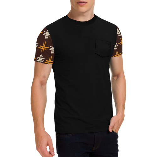 M T-shirt 3 Men's All Over Print T-Shirt with Chest Pocket (Model T56)