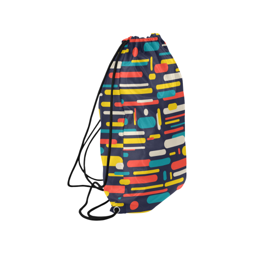Colorful Rectangles Medium Drawstring Bag Model 1604 (Twin Sides) 13.8"(W) * 18.1"(H)