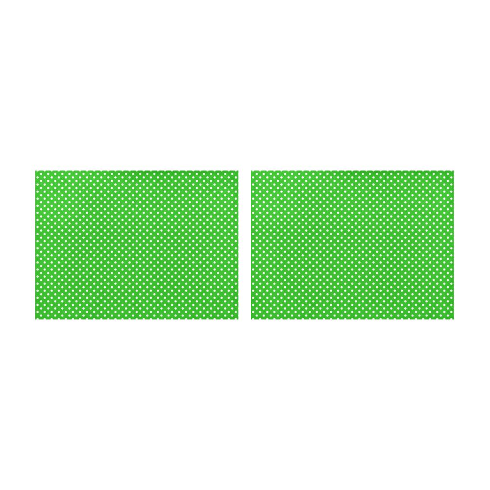 Green polka dots Placemat 14’’ x 19’’ (Set of 2)