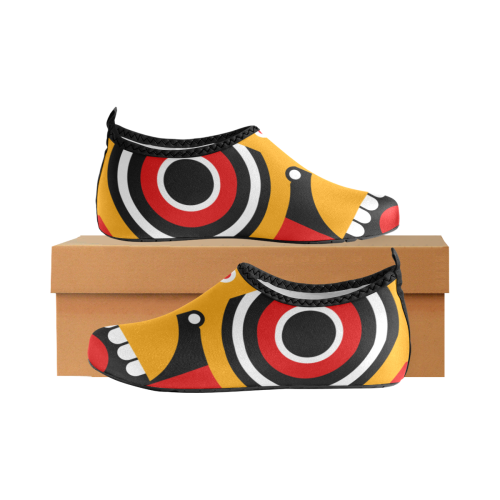 Red Yellow Tiki Tribal Women's Slip-On Water Shoes (Model 056)