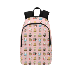 pink Fabric Backpack for Adult (Model 1659)
